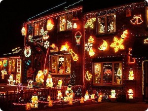 Maison très décorée pour Noël