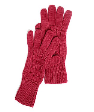 aria gants tricot torsadés chez etam