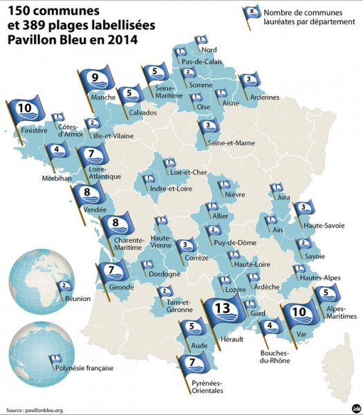 Lauréats Pavillons Bleus 2014