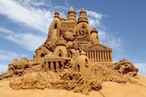 Grand château de sable