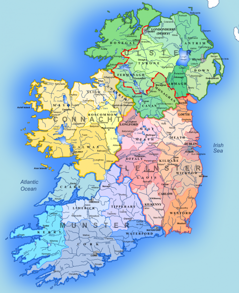 Provinces et comtés irlandais