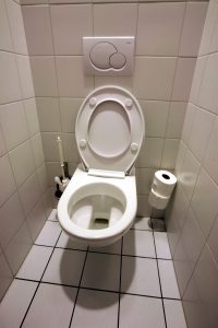 toilettes à fond plat
