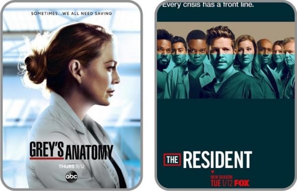 Poster officiel des séries Grey's Anatomy & The Resident