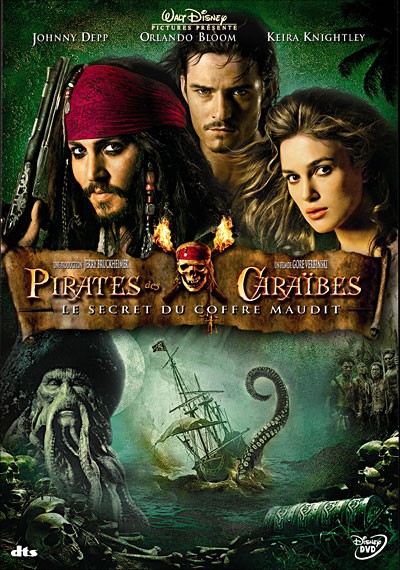 Première de couverture du DVD de "Pirates des Caraïbes, Le Secret du Coffre Maudit"