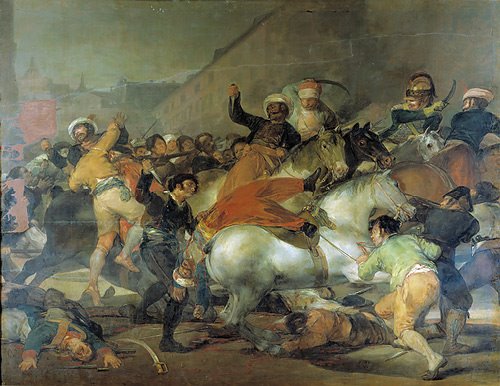 Le peintre Francisco de Goya peint El dos de Mayo 1808