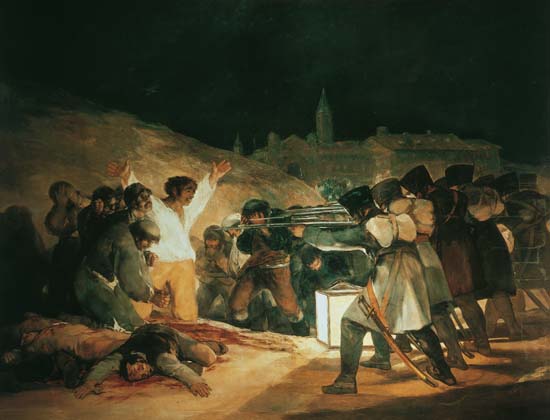 Le peintre Francisco de Goya a peint El tres de mayo
