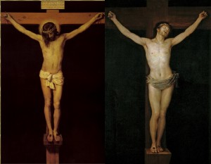 Les peintres Goya et Velázquez représentent le Christ crucifié