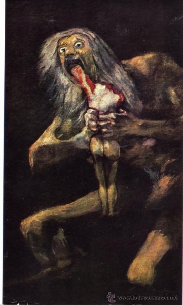 Le peintre Francisco de Goya a peint Saturno devorando a un hijo