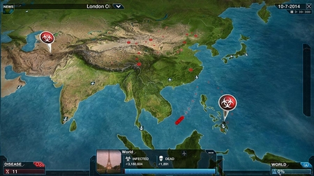 Aperçu de la carte du monde sur la version complète du jeu