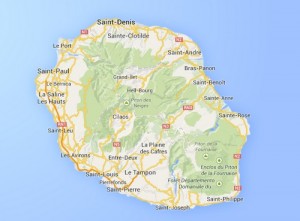 Carte de l'île de la Réunion