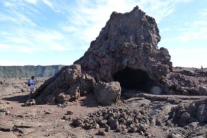 formation basaltique sur un volcan