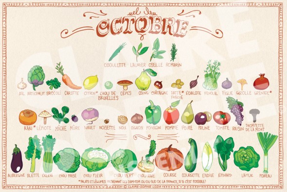 calendrier fruits et légumes octobre