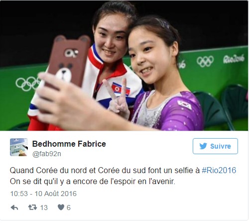 Selfie gymnastes coréennes JO Rio 2016