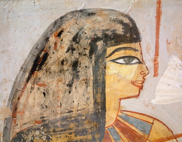 Femme d'Egypte antique maquilée