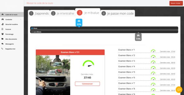 Espace en ligne auto-école.net