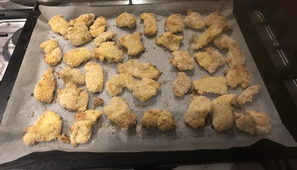 Nuggets de poulet sans friteuse cuits