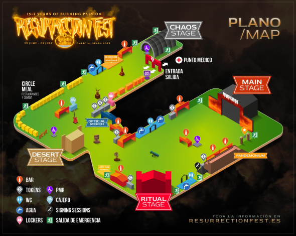 Plan du site du Resurrection Fest